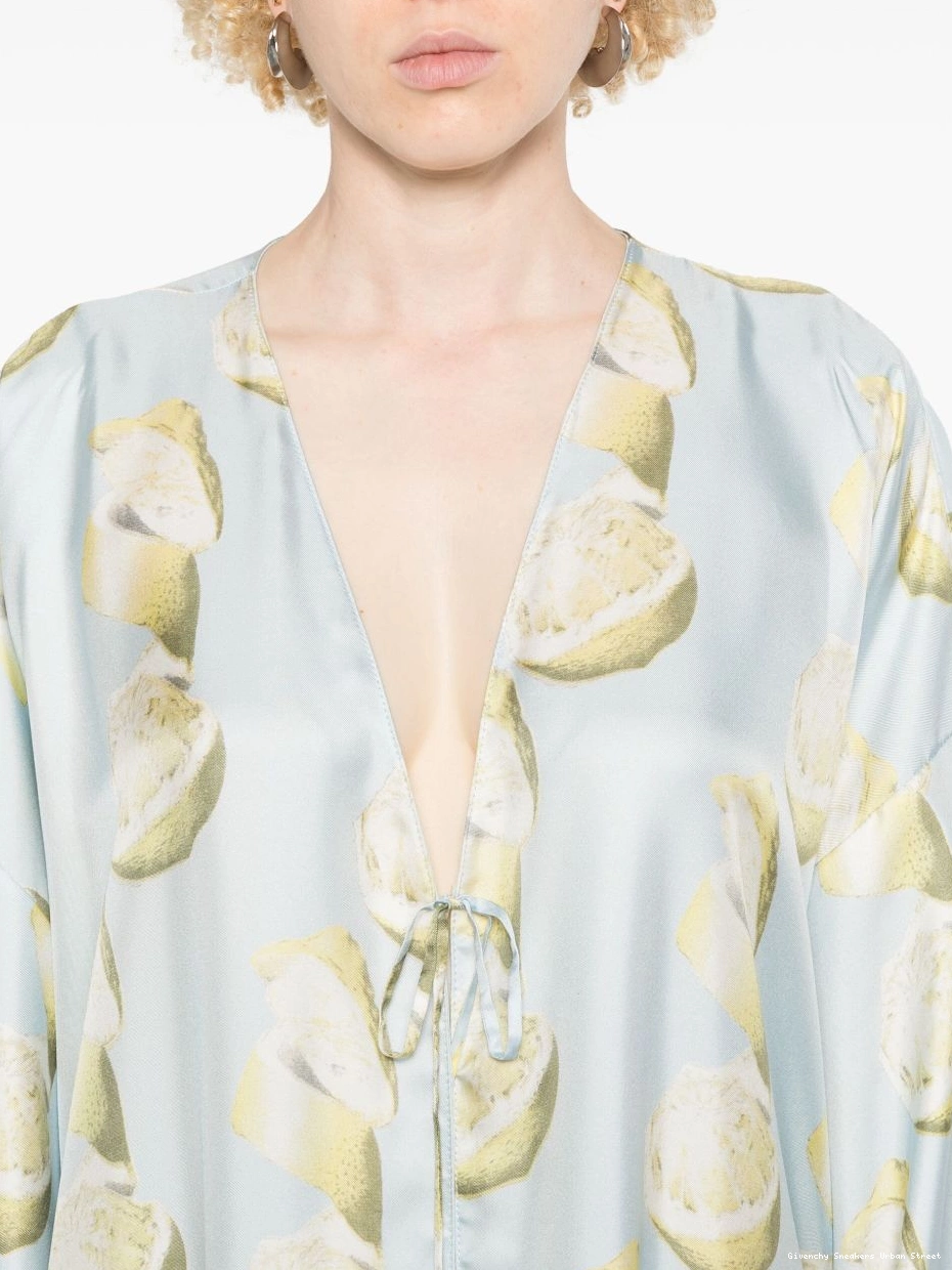 Cheap lemon-print Women Givenchy kaftan 0317