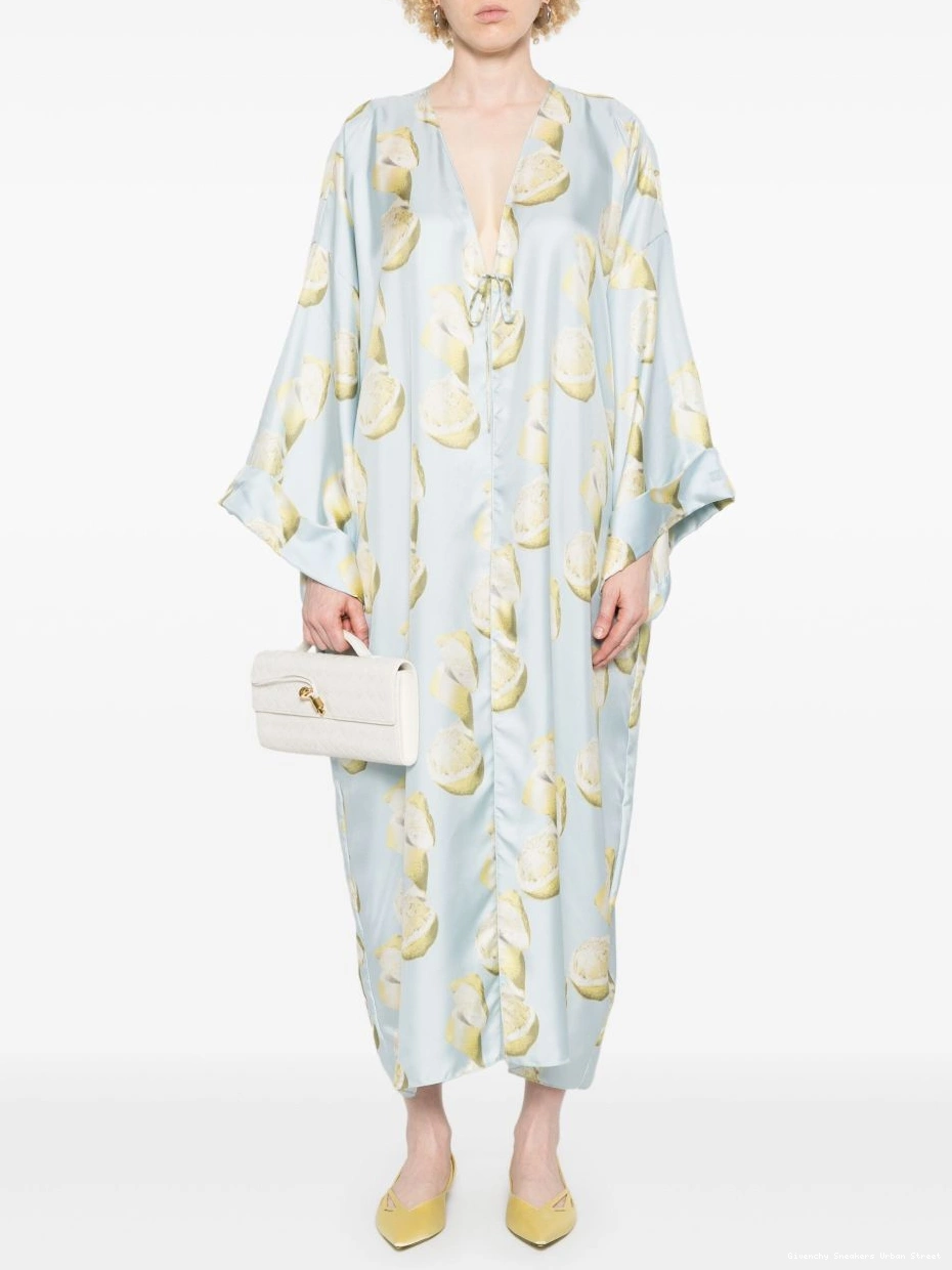 Cheap lemon-print Women Givenchy kaftan 0317