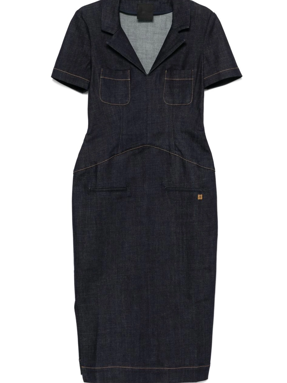 Affordable Women 4G-emblem denim Givenchy dress midi 0304