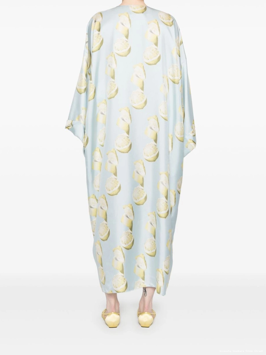 Cheap lemon-print Women Givenchy kaftan 0317