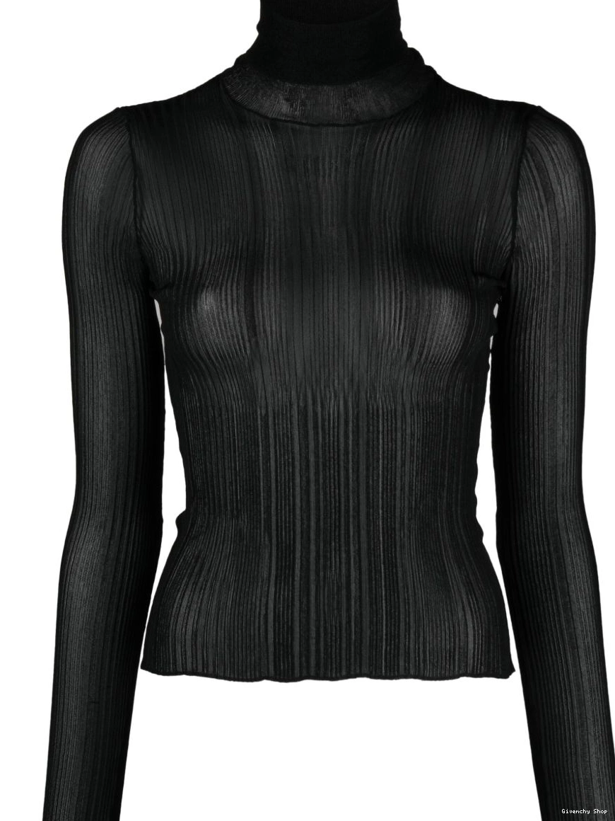 Women Givenchy mock-neck top semi-sheer 0314