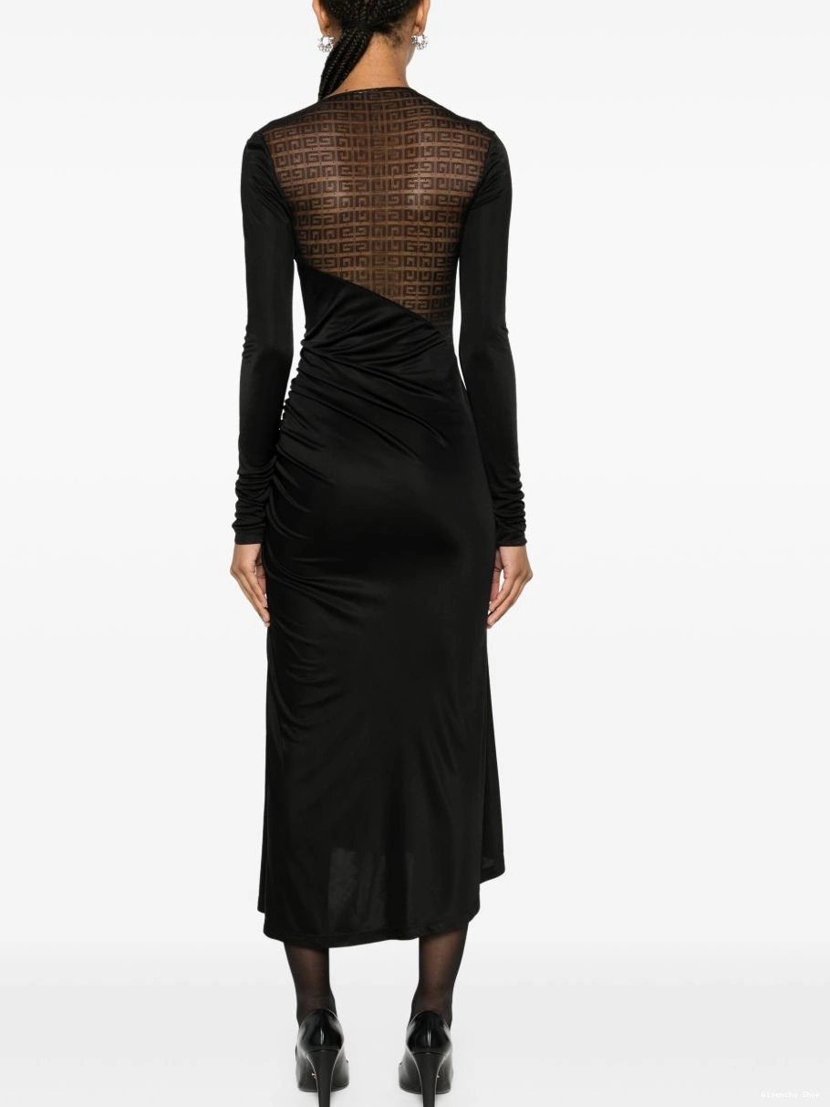 Cheap asymmetric 4G-lace midi dress Women Givenchy 0304