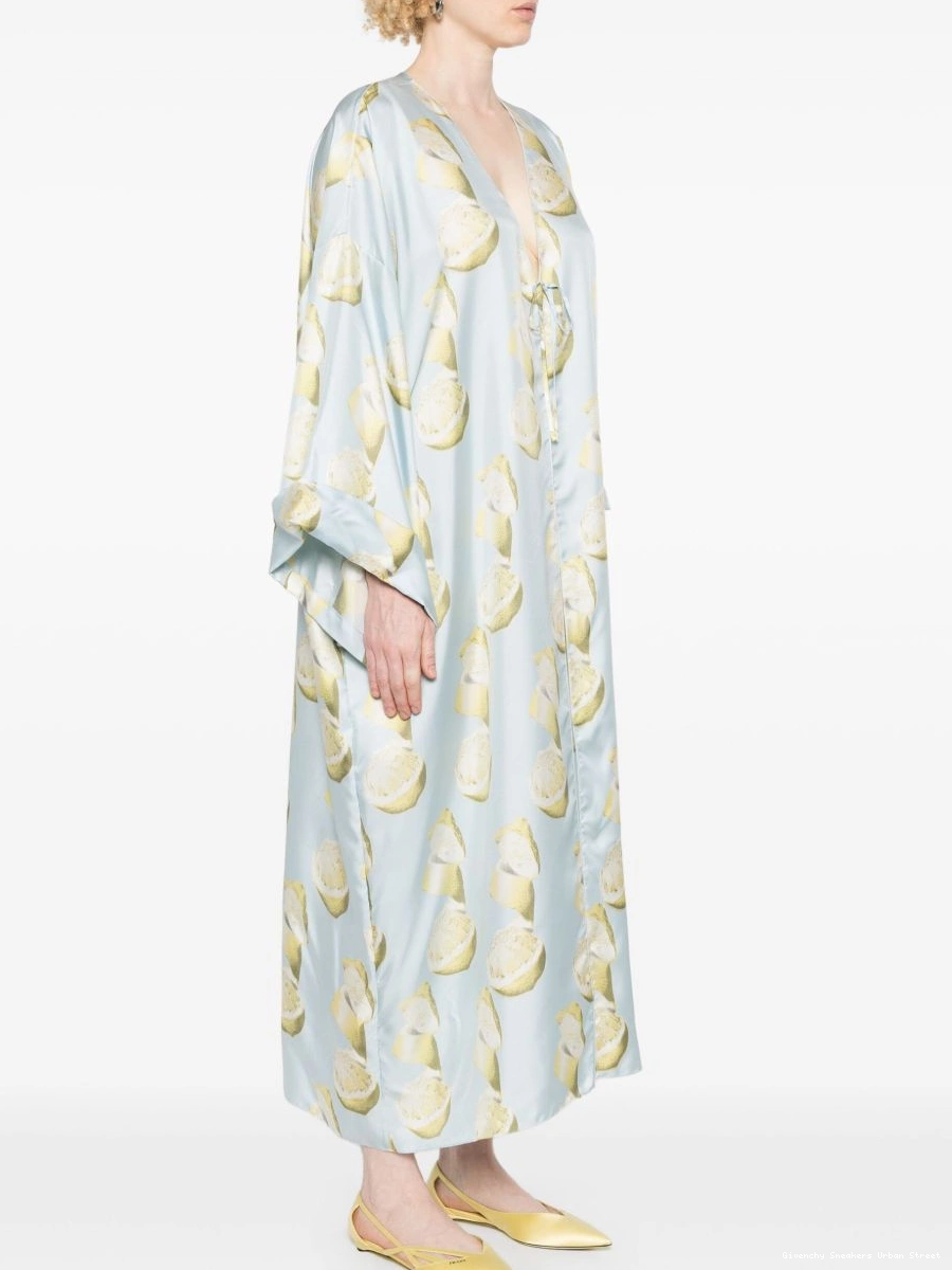 Cheap lemon-print Women Givenchy kaftan 0317