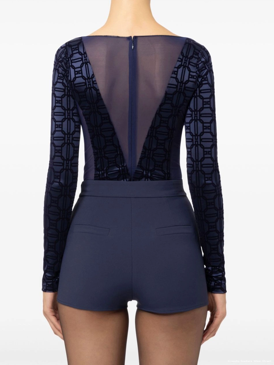 Affordable Women bodysuit Givenchy flocked-logo 0317