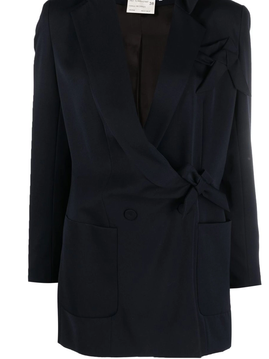 Cheap Women double-breasted bow-detail blazer Givenchy 1990s 0315