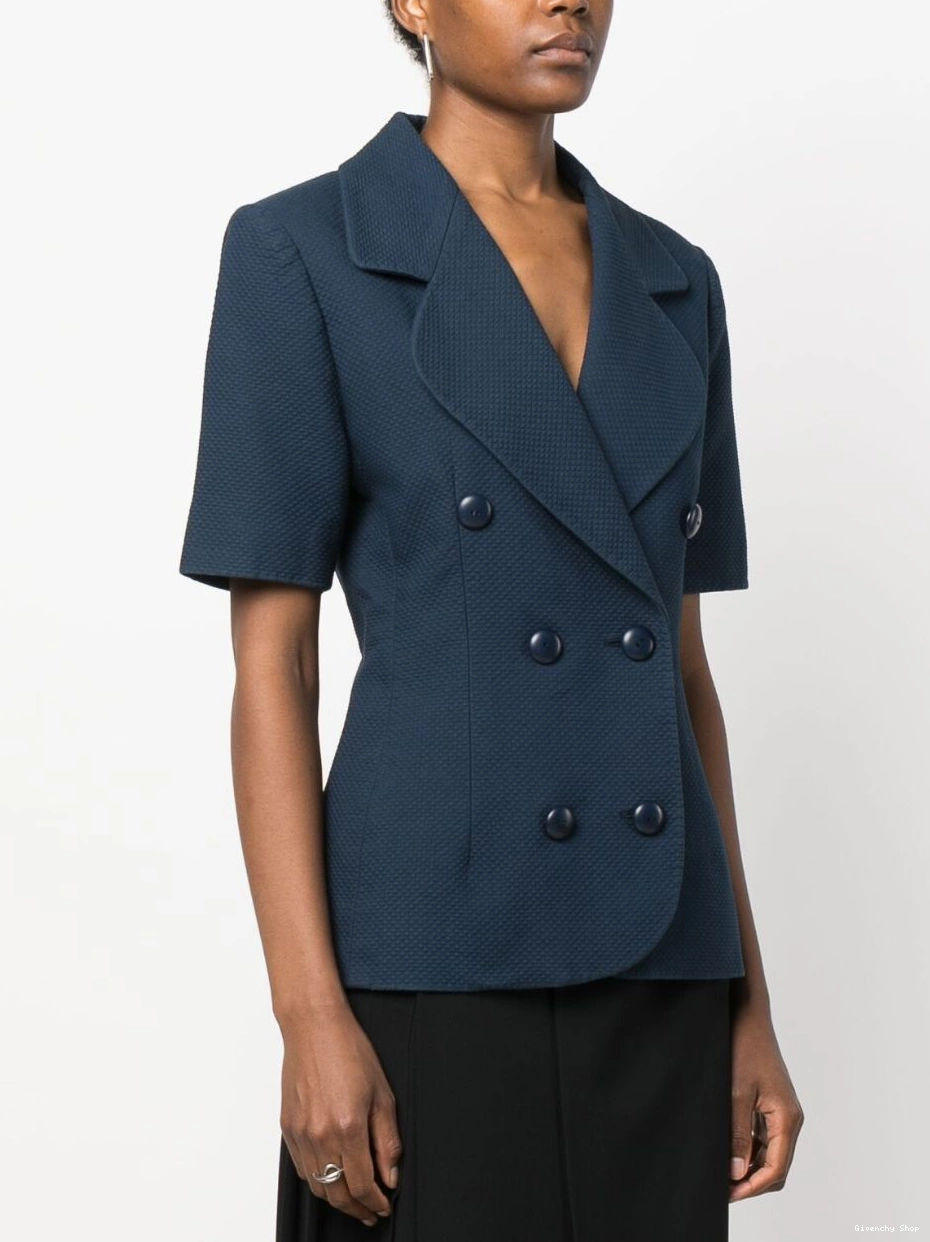 Affordable double-breasted short-sleeved blazer 1990 Women Givenchy 0307