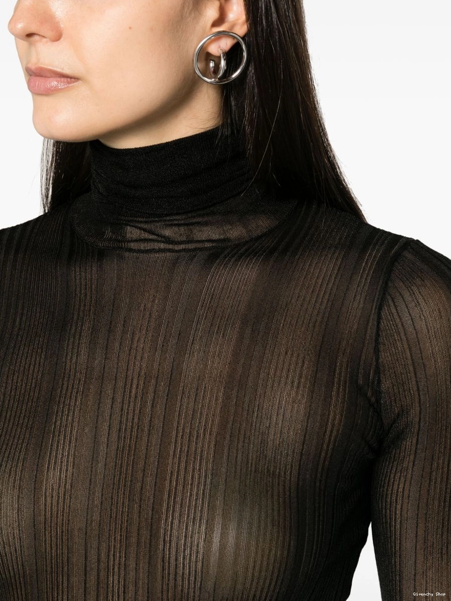 Affordable Women Givenchy mock-neck top semi-sheer 0314